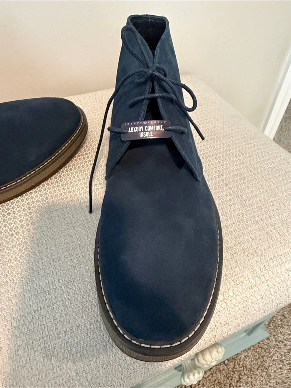 NEW Joseph Abboud Navy Blue Suede Thomas Chukka Boots Size 13